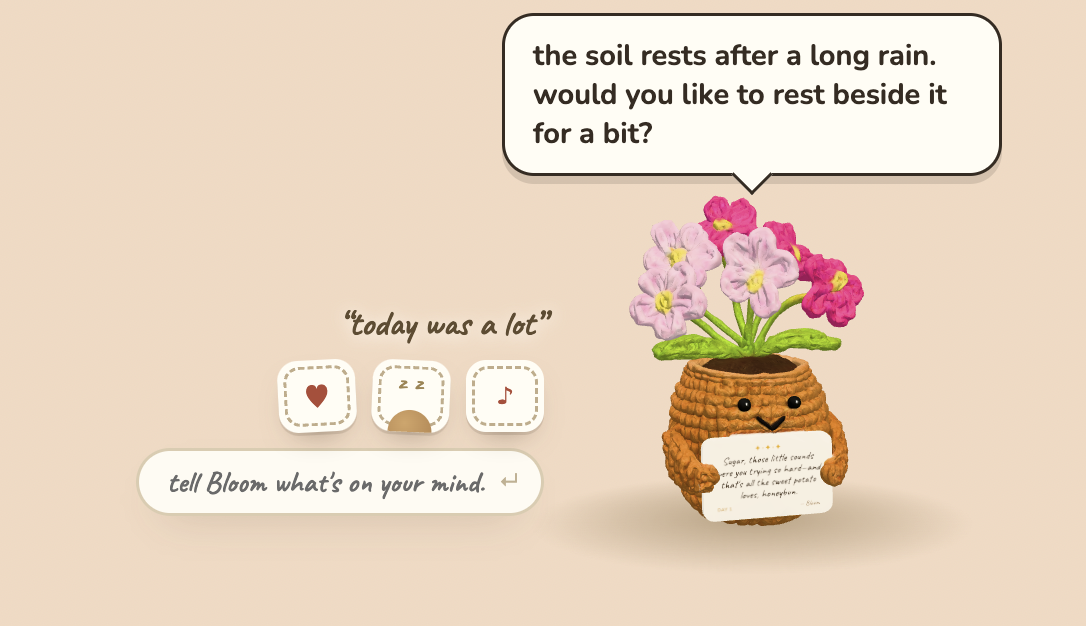 Chatting with Bloom, who replies in character